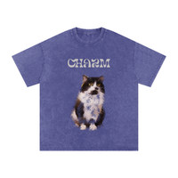Snow Washed Oversized Cotton T-Shirt
